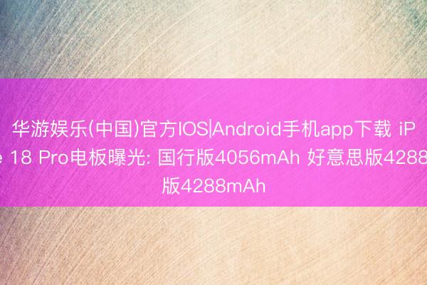 华游娱乐(中国)官方IOS|Android手机app下载 iPhone 18 Pro
