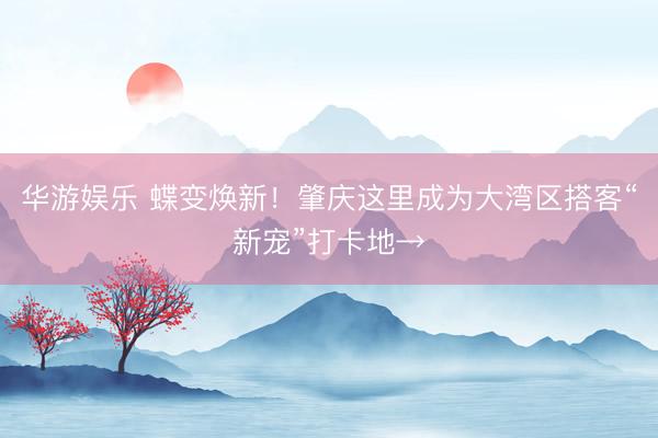 华游娱乐 蝶变焕新！肇庆这里成为大湾区搭客“新宠”打卡地→